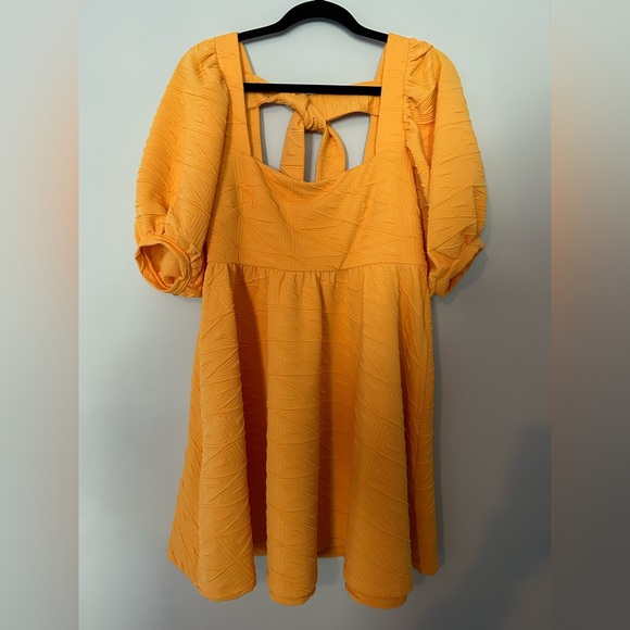 Free People Violet Puff Sleeve Mini Dress in Orange - Picture 4 of 12